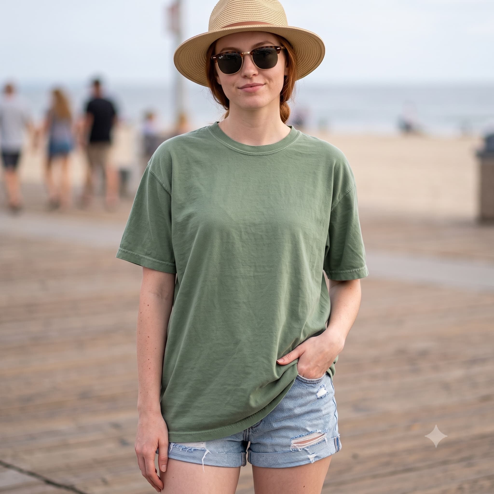 Plain t-shirt mockup — chest panel completely empty
