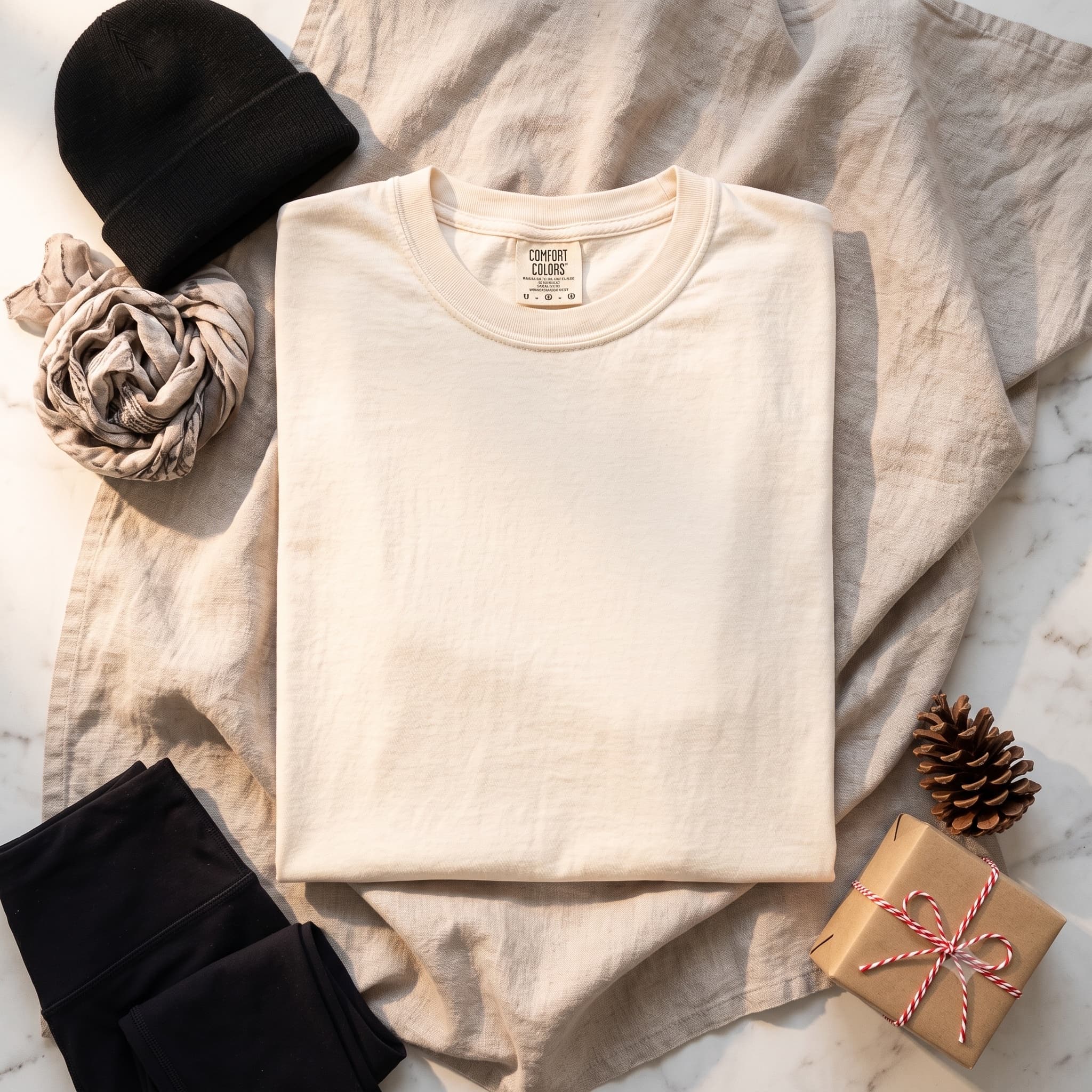 Plain t-shirt mockup — chest panel completely empty