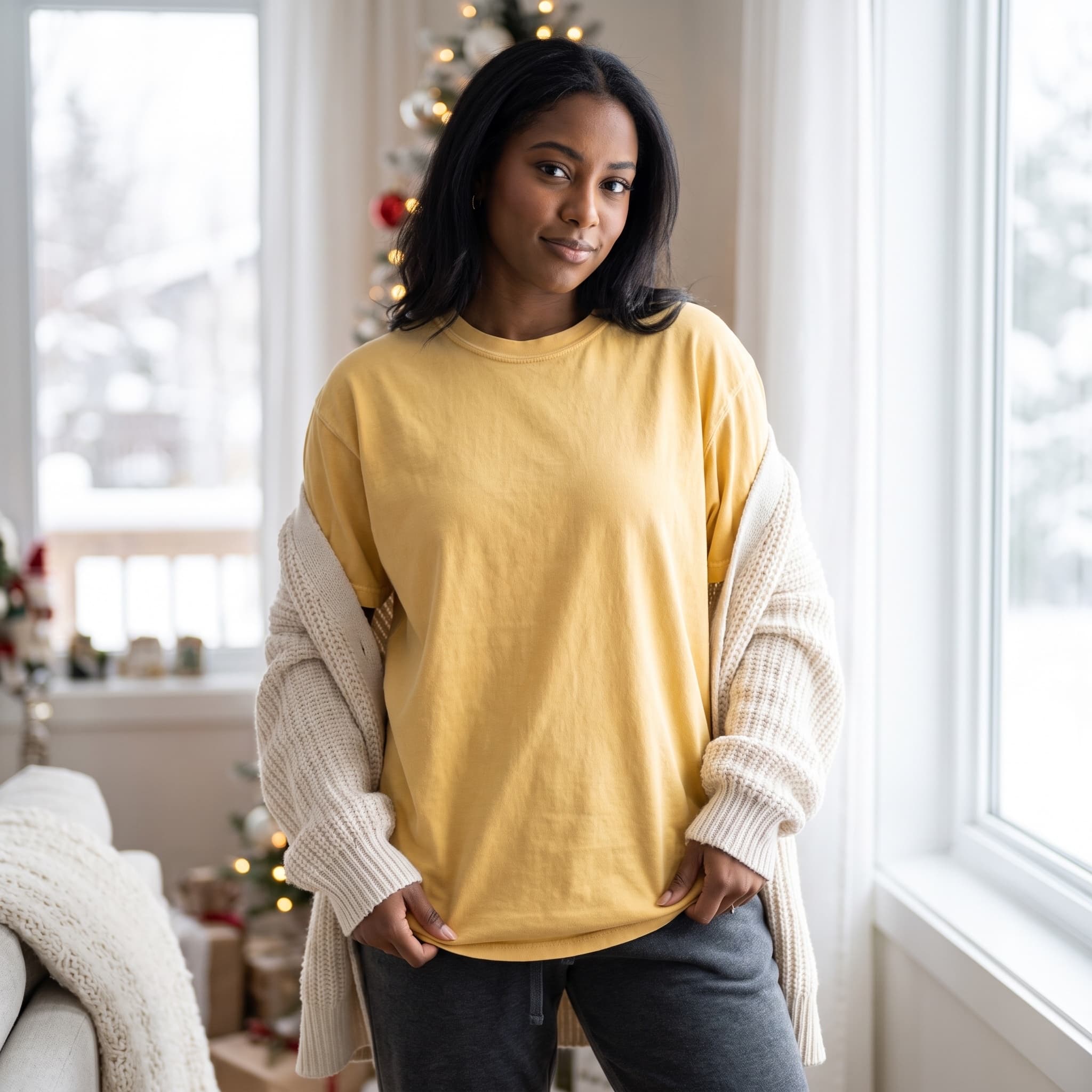 Plain t-shirt mockup — chest panel completely empty